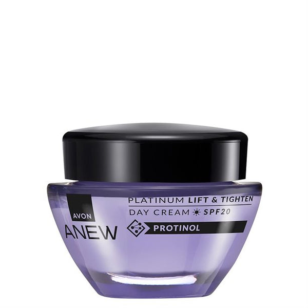 anti ageing day cream Avon Anew Platinum SPF20 firming moisturiser for mature skin lifting tightening