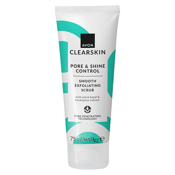 exfoliating face scrub Avon Clearskin oil control scrub for acne prone skin witch hazel eucalyptus