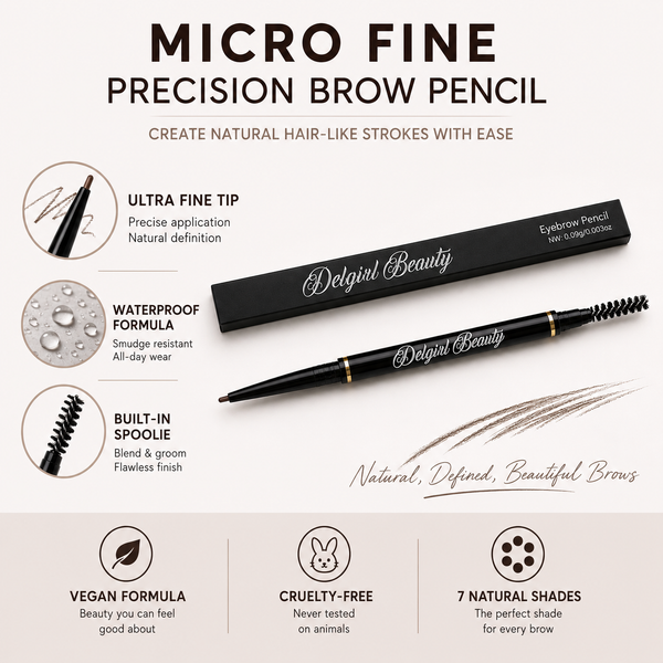 Delgirl Beauty Waterproof Micro Fine Eyebrow Pencil