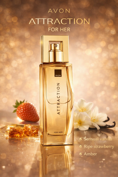 Avon Attraction For Her Eau de Parfum sensual vanilla amber women’s perfume long lasting fragrance