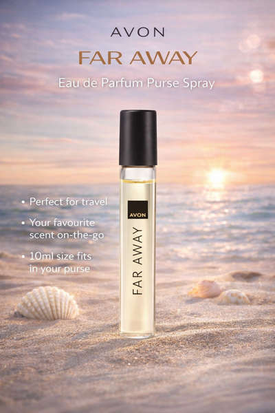 Avon Far Away Eau de Parfum purse spray 10ml travel size perfume portable women fragrance on the go
