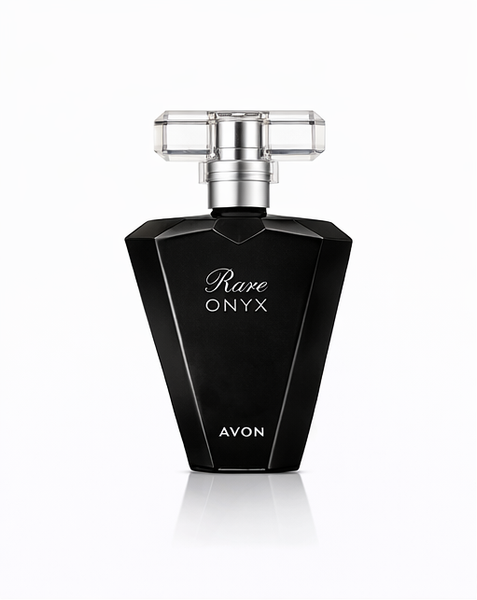 Avon Rare Onyx perfume with apricot lotus and amber notes luxury fragrance image
