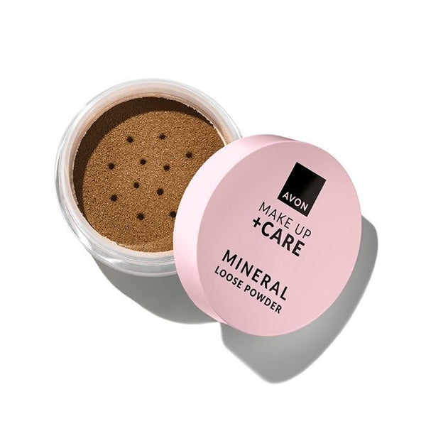 Avon mineral loose powder deep shade oil free face powder smooth matte finish makeup