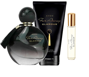 Far Away Glamour Eau de Parfum 50ml, Body Lotion and 10ml