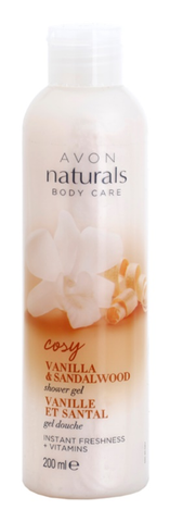 Avon Naturals Body Refreshing Shower Gel with Vanilla and Sandalwood 200ml