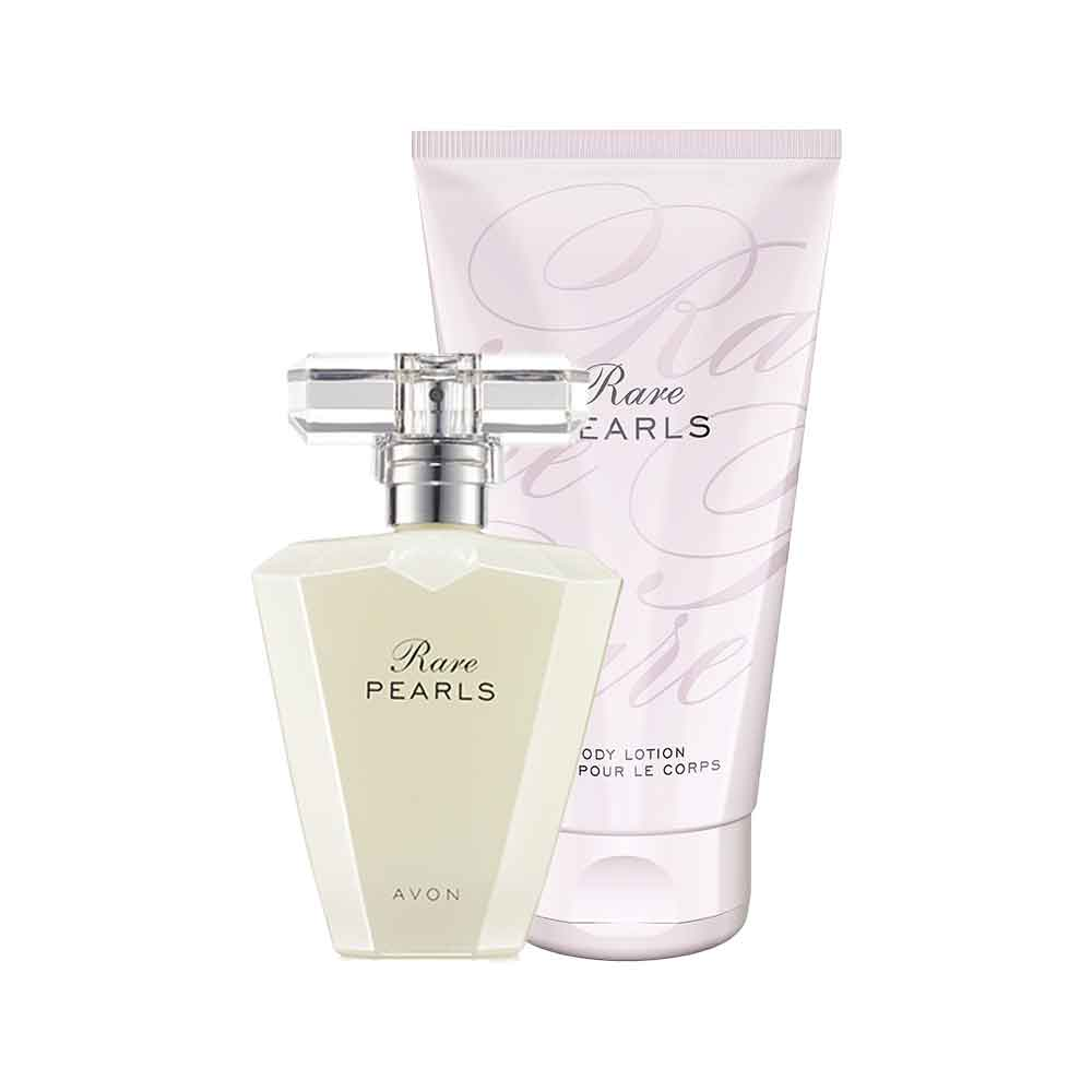 Avon Rare Pearls Perfume Set 50ml EDP and 150ml Body Lotion