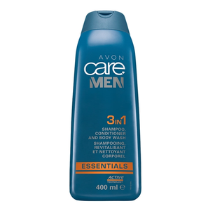 Avon Mens Essentials 3-in-1 Shampoo, Conditioner and Body Wash – 400ml